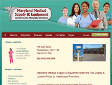 Tablet Screenshot of marylandmedsupplies.com